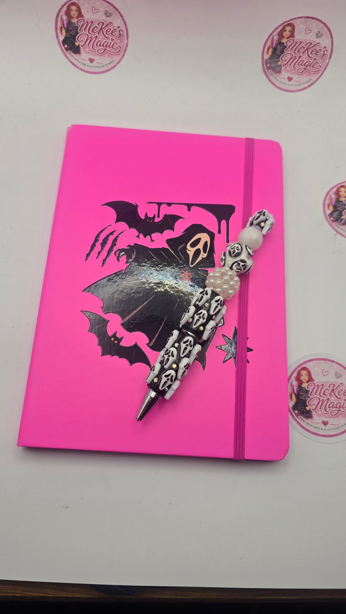 Ghost Face Pink Notebook n Pen Set