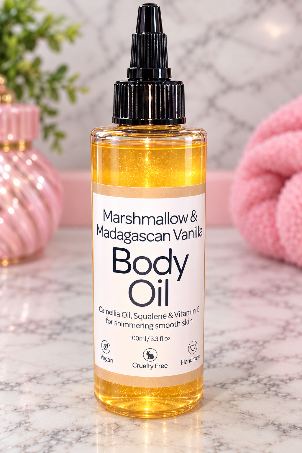 Body Oil Marshmallow and Madagascan vanilla
